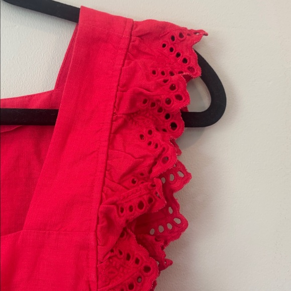 Madewell Vibrant Red Sleeveless Top NWT size m - Picture 3 of 6